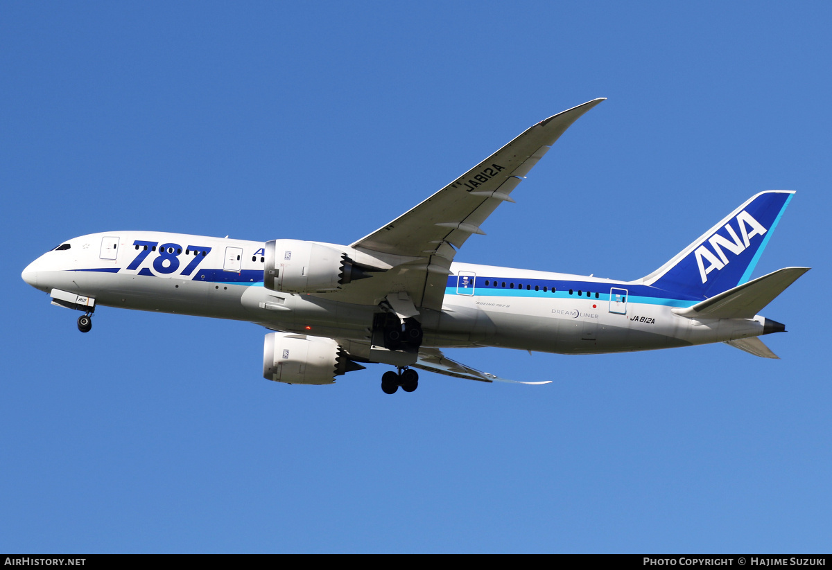 Aircraft Photo of JA812A | Boeing 787-8 Dreamliner | All Nippon Airways - ANA | AirHistory.net #497877