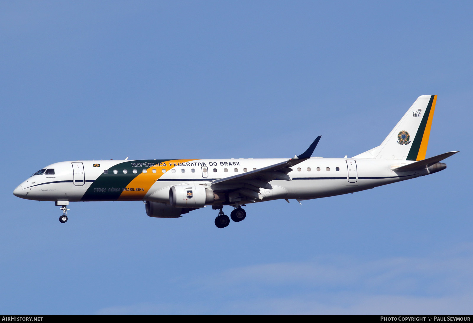 Aircraft Photo of 2591 | Embraer VC-2 (ERJ-190-100AR) | Brazil - Air Force | AirHistory.net #497910