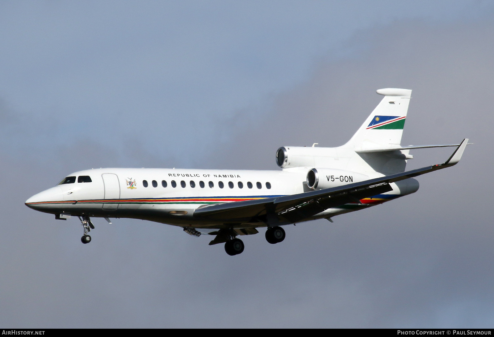 Aircraft Photo of V5-GON | Dassault Falcon 7X | Republic of Namibia | AirHistory.net #497921