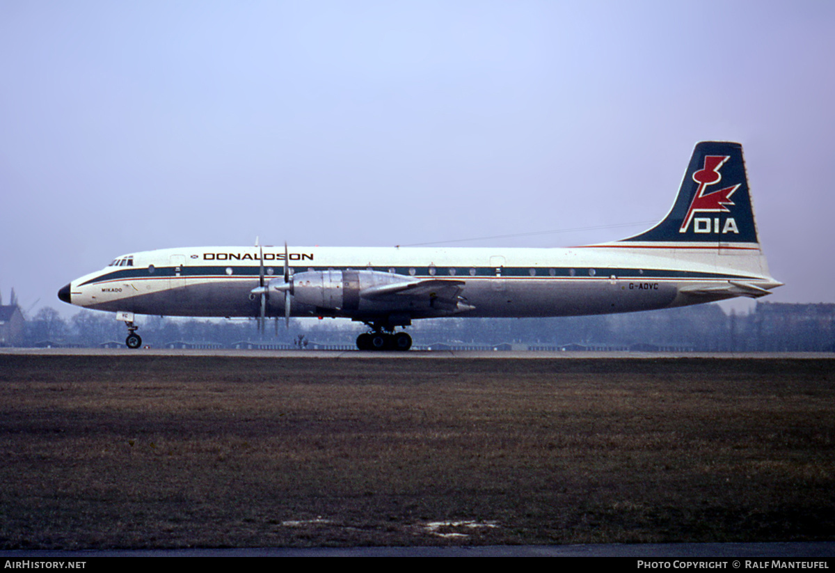 Aircraft Photo of G-AOVC | Bristol 175 Britannia 312 | Donaldson International Airways | AirHistory.net #497929