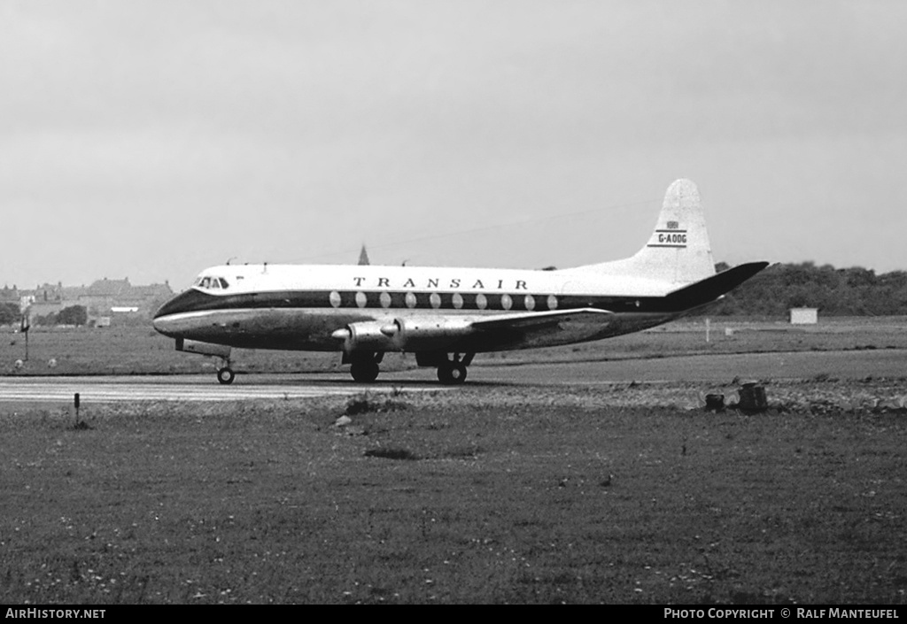 Aircraft Photo of G-AODG | Vickers 736 Viscount | Transair | AirHistory.net #497946