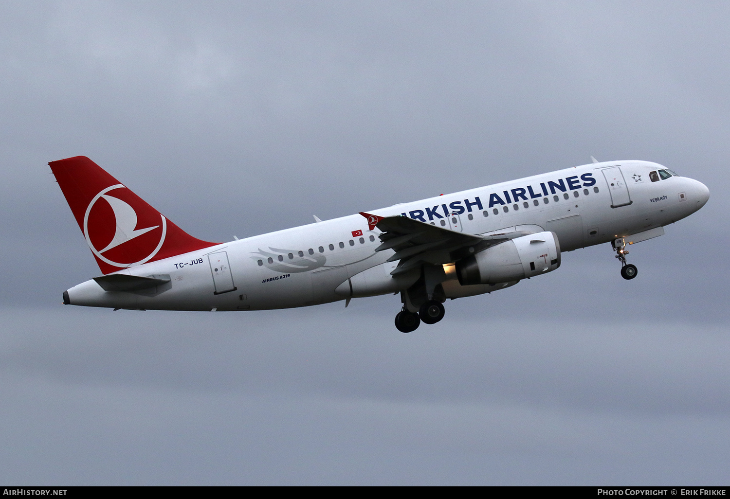 Aircraft Photo of TC-JUB | Airbus A319-132 | Turkish Airlines | AirHistory.net #498093