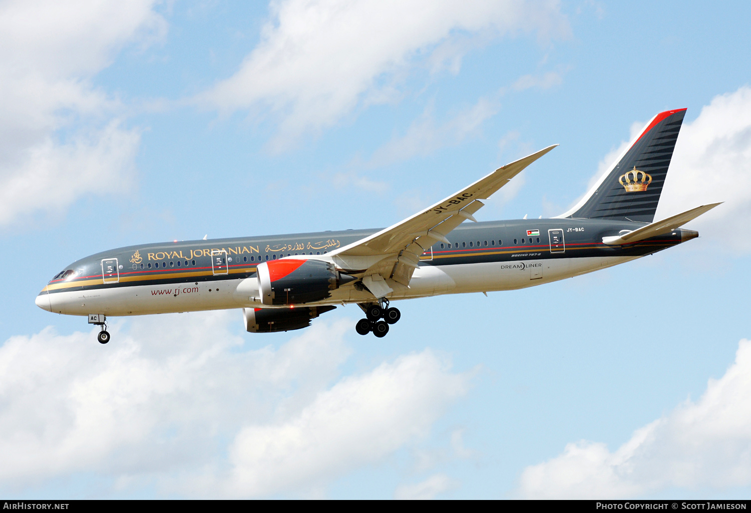 Aircraft Photo of JY-BAC | Boeing 787-8 Dreamliner | Royal Jordanian Airlines | AirHistory.net #498231