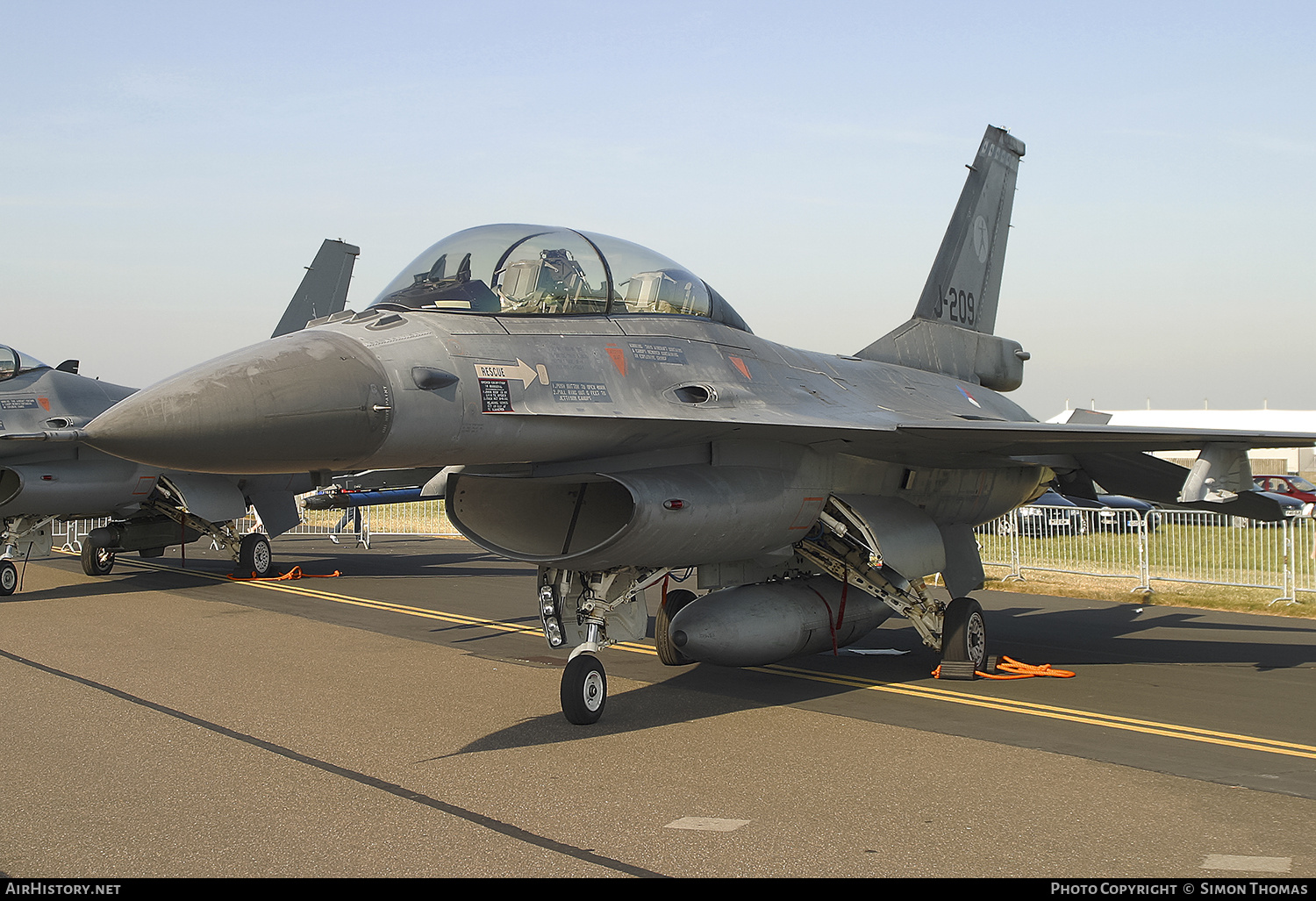 Aircraft Photo of J-209 | General Dynamics F-16B Fighting Falcon | Netherlands - Air Force | AirHistory.net #498239
