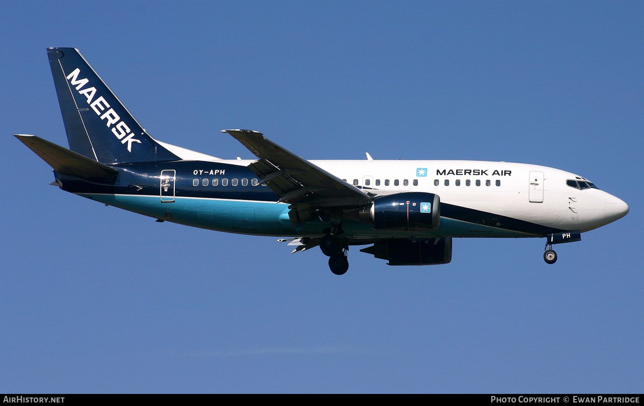 Aircraft Photo of OY-APH | Boeing 737-5L9 | Maersk Air | AirHistory.net #498258