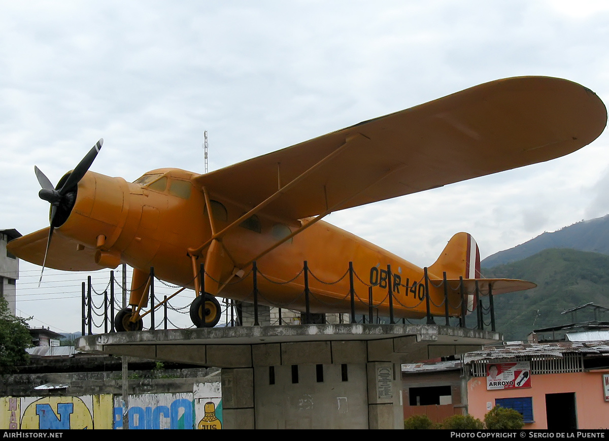Aircraft Photo of OB-R-140 | Stinson-Faucett F-19 | AirHistory.net #498295
