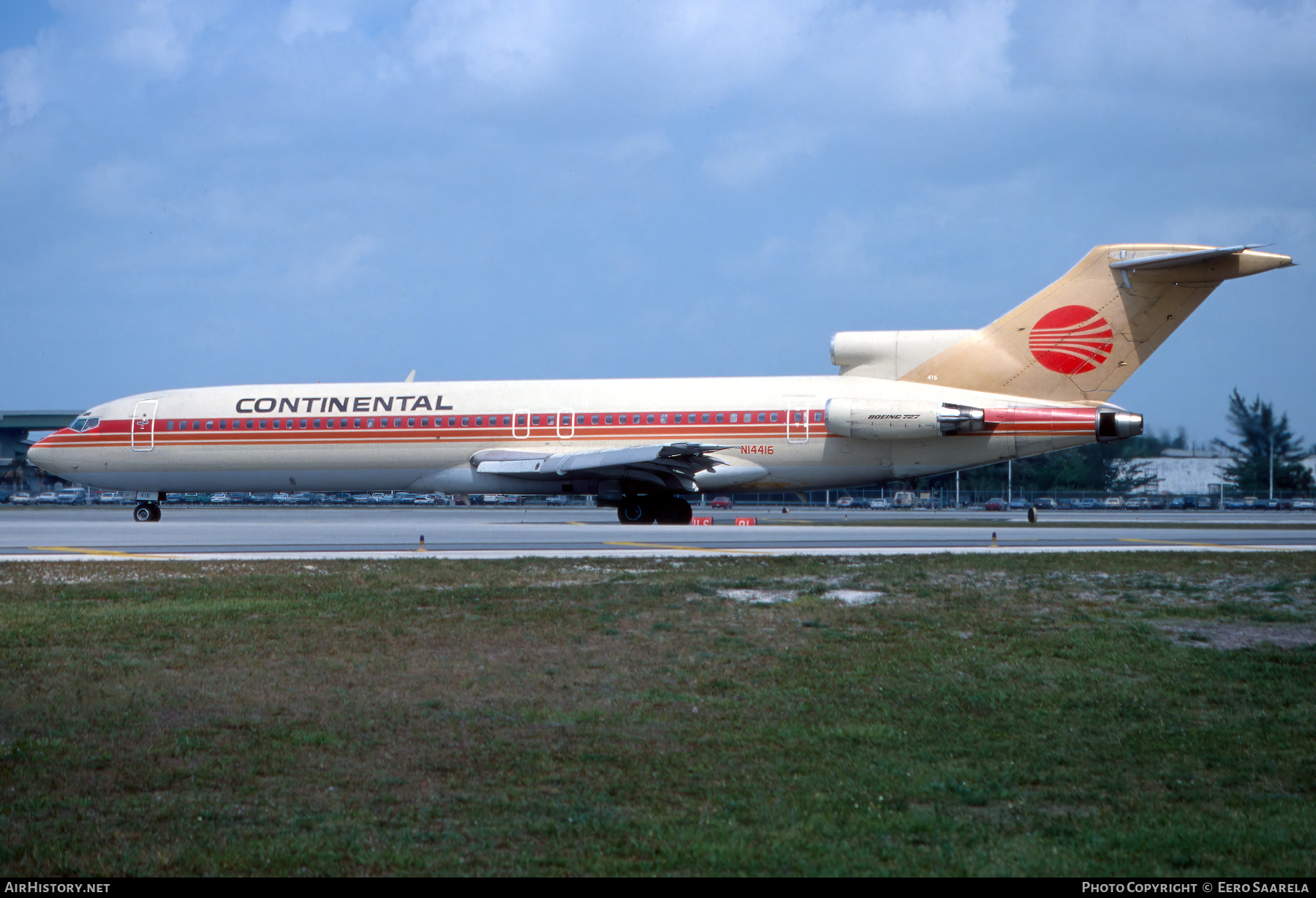 Aircraft Photo of N14416 | Boeing 727-243/Adv | Continental Airlines | AirHistory.net #498428
