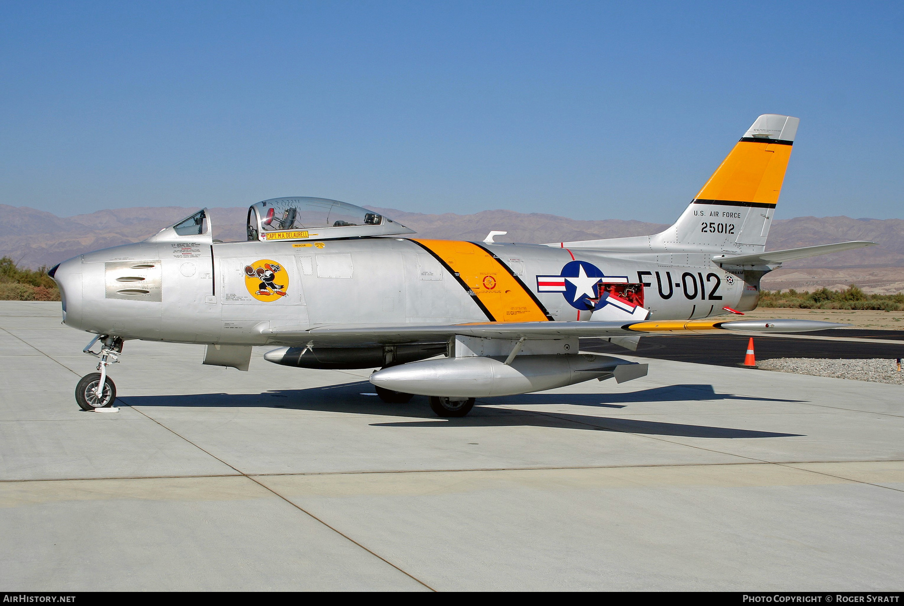 Aircraft Photo of N186AM / NX186AM / 25012 | North American F-86F Sabre | USA - Air Force | AirHistory.net #498492