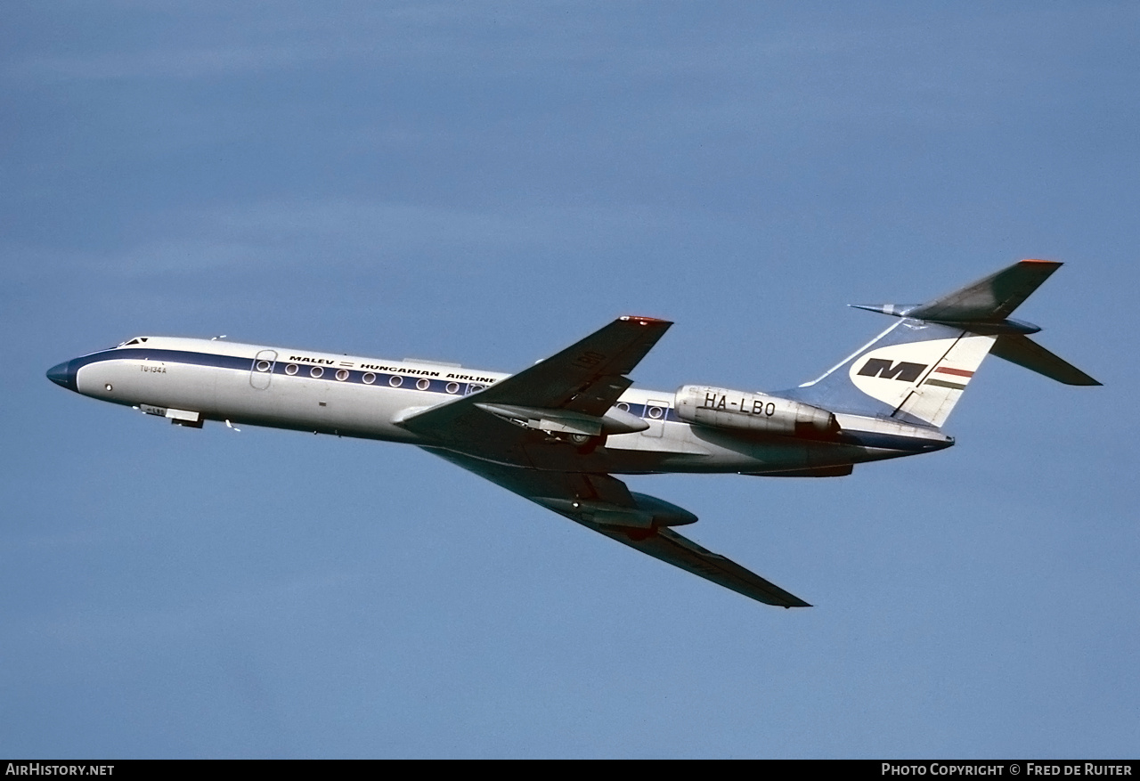 Aircraft Photo of HA-LBO | Tupolev Tu-134A-3 | Malév - Hungarian Airlines | AirHistory.net #498541