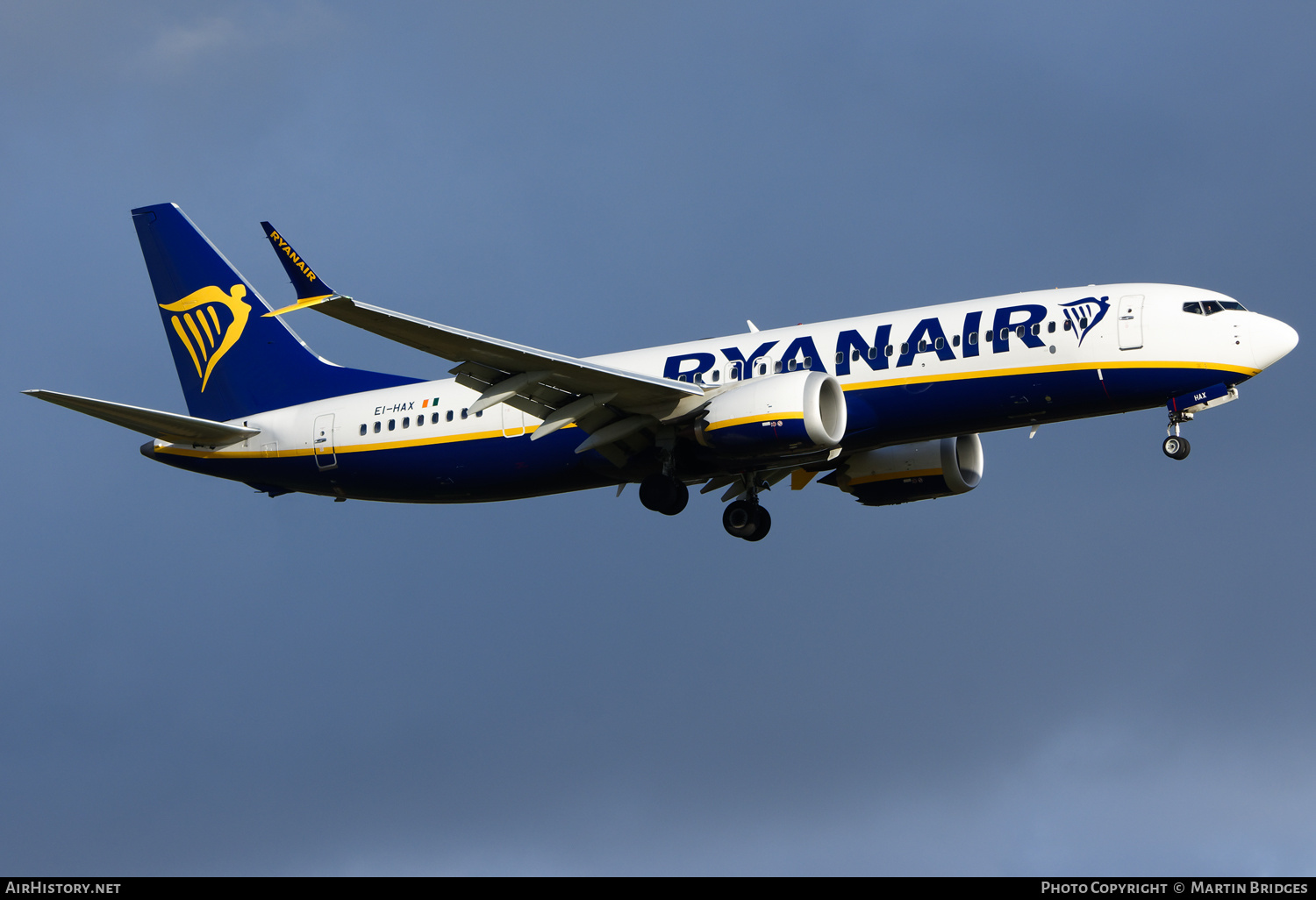 Aircraft Photo of EI-HAX | Boeing 737-8200 Max 200 | Ryanair | AirHistory.net #498593