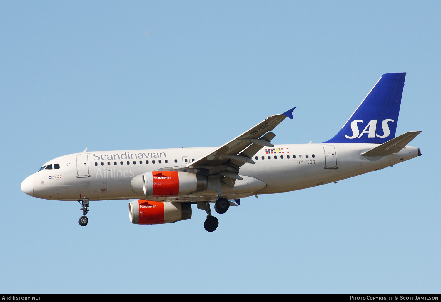 Aircraft Photo of OY-KBT | Airbus A319-131 | Scandinavian Airlines - SAS | AirHistory.net #498595