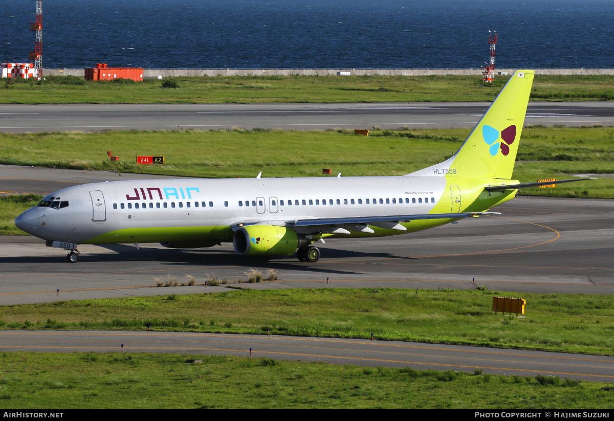 Aircraft Photo of HL7559 | Boeing 737-86N | Jin Air | AirHistory.net #498606