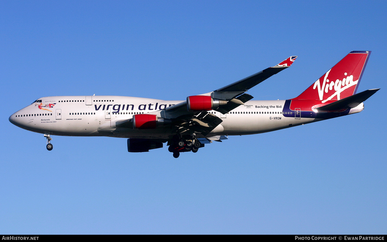 Aircraft Photo of G-VROM | Boeing 747-443 | Virgin Atlantic Airways | AirHistory.net #498608