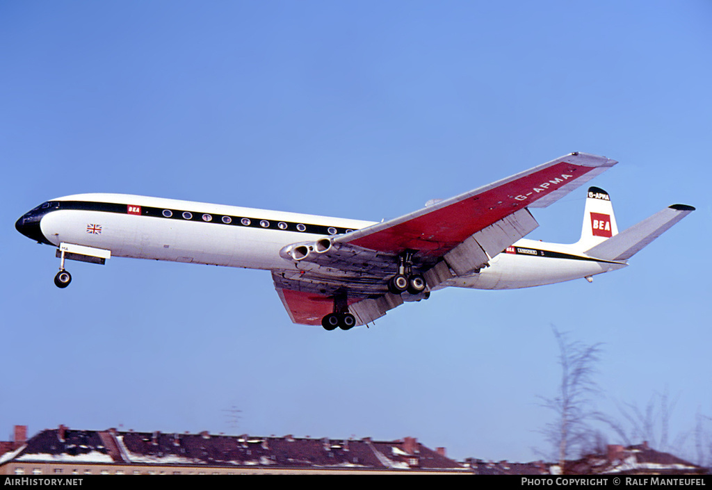 Aircraft Photo of G-APMA | De Havilland D.H. 106 Comet 4B | BEA - British European Airways | AirHistory.net #498623