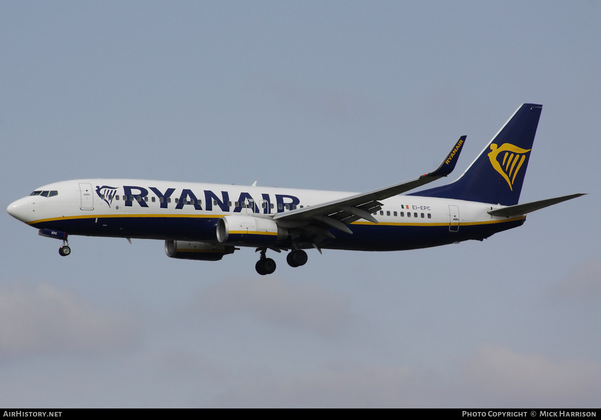 Aircraft Photo of EI-EPC | Boeing 737-8AS | Ryanair | AirHistory.net #498680