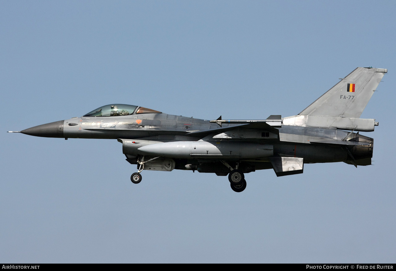 Aircraft Photo of FA-77 | General Dynamics F-16AM Fighting Falcon | Belgium - Air Force | AirHistory.net #498747