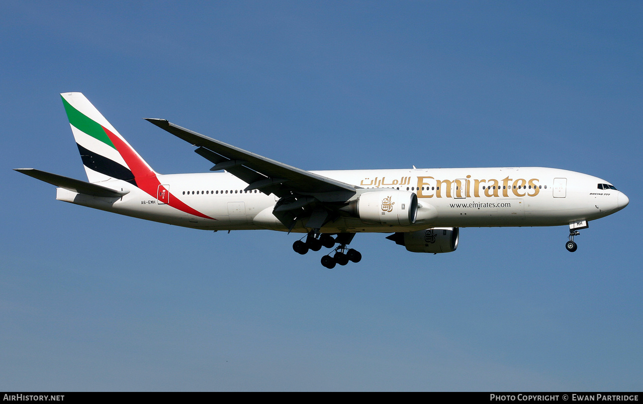 Aircraft Photo of A6-EMH | Boeing 777-21H/ER | Emirates | AirHistory.net #498796