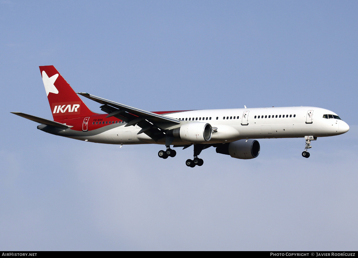Aircraft Photo of VQ-BAK | Boeing 757-2Q8 | Ikar Airlines | AirHistory.net #498813