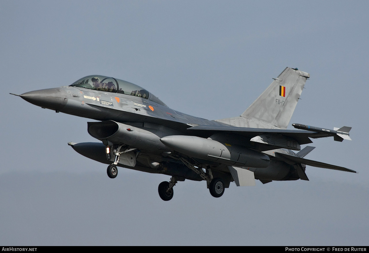 Aircraft Photo of FB-17 | General Dynamics F-16BM Fighting Falcon | Belgium - Air Force | AirHistory.net #498816
