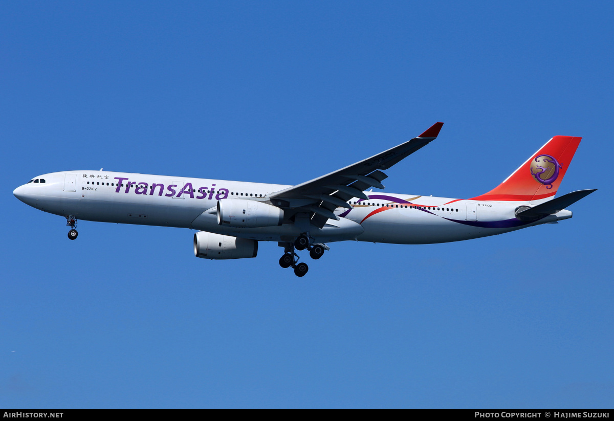 Aircraft Photo of B-22102 | Airbus A330-343 | TransAsia Airways | AirHistory.net #498989