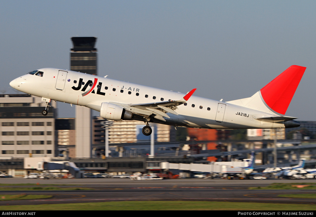 Aircraft Photo of JA218J | Embraer 170STD (ERJ-170-100STD) | Japan Airlines - JAL | AirHistory.net #499026