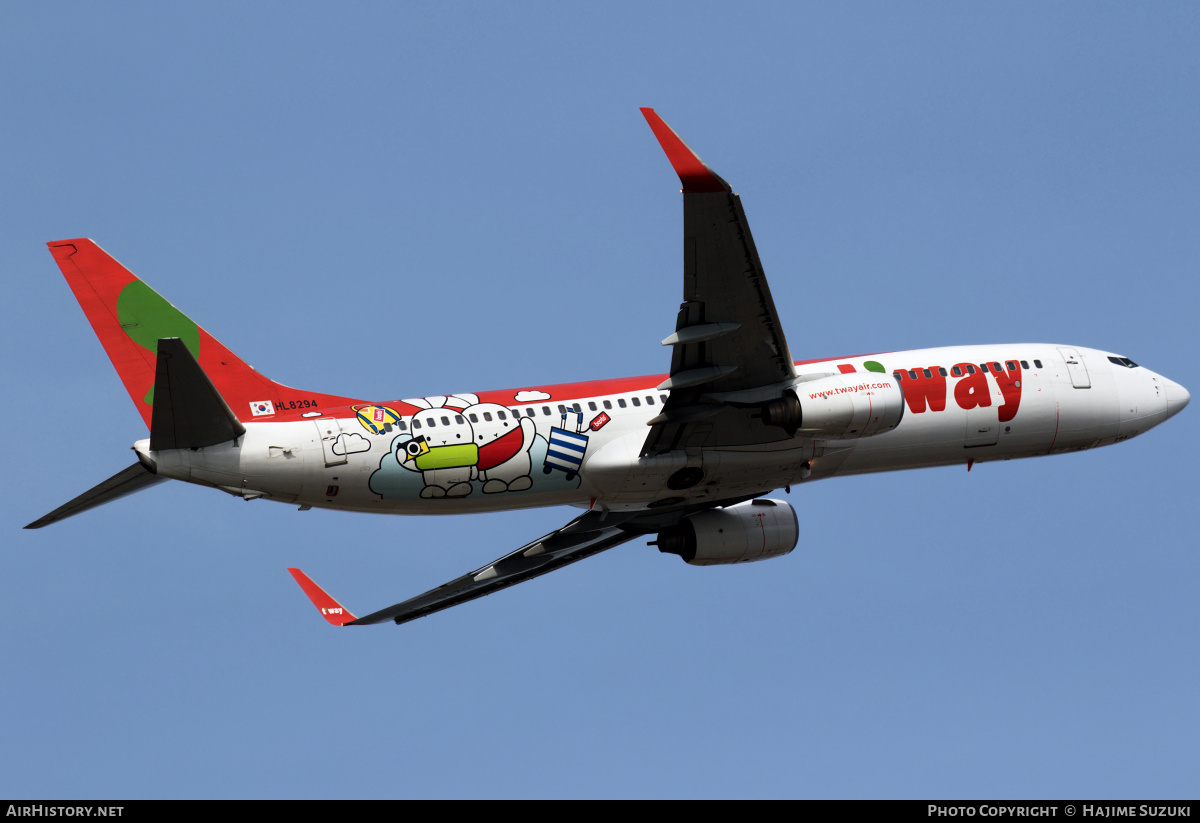 Aircraft Photo of HL8294 | Boeing 737-8Q8 | T'way Air | AirHistory.net #499043