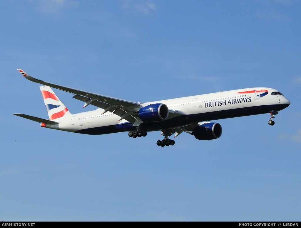 Aircraft Photo of G-XWBK | Airbus A350-1041 | British Airways | AirHistory.net #499055