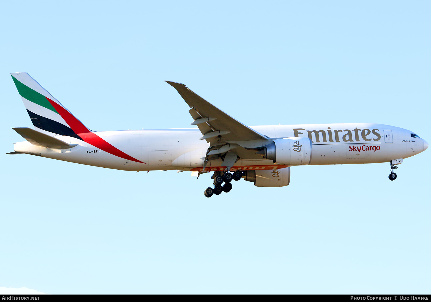 Aircraft Photo of A6-EFJ | Boeing 777-F1H | Emirates SkyCargo | AirHistory.net #499200
