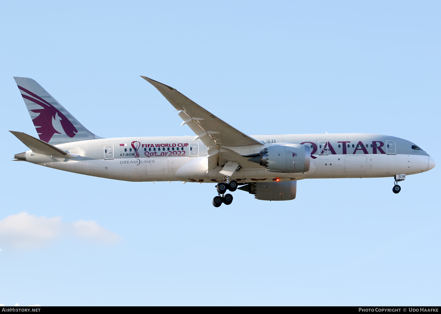 Aircraft Photo of A7-BCM | Boeing 787-8 Dreamliner | Qatar Airways | AirHistory.net #499225