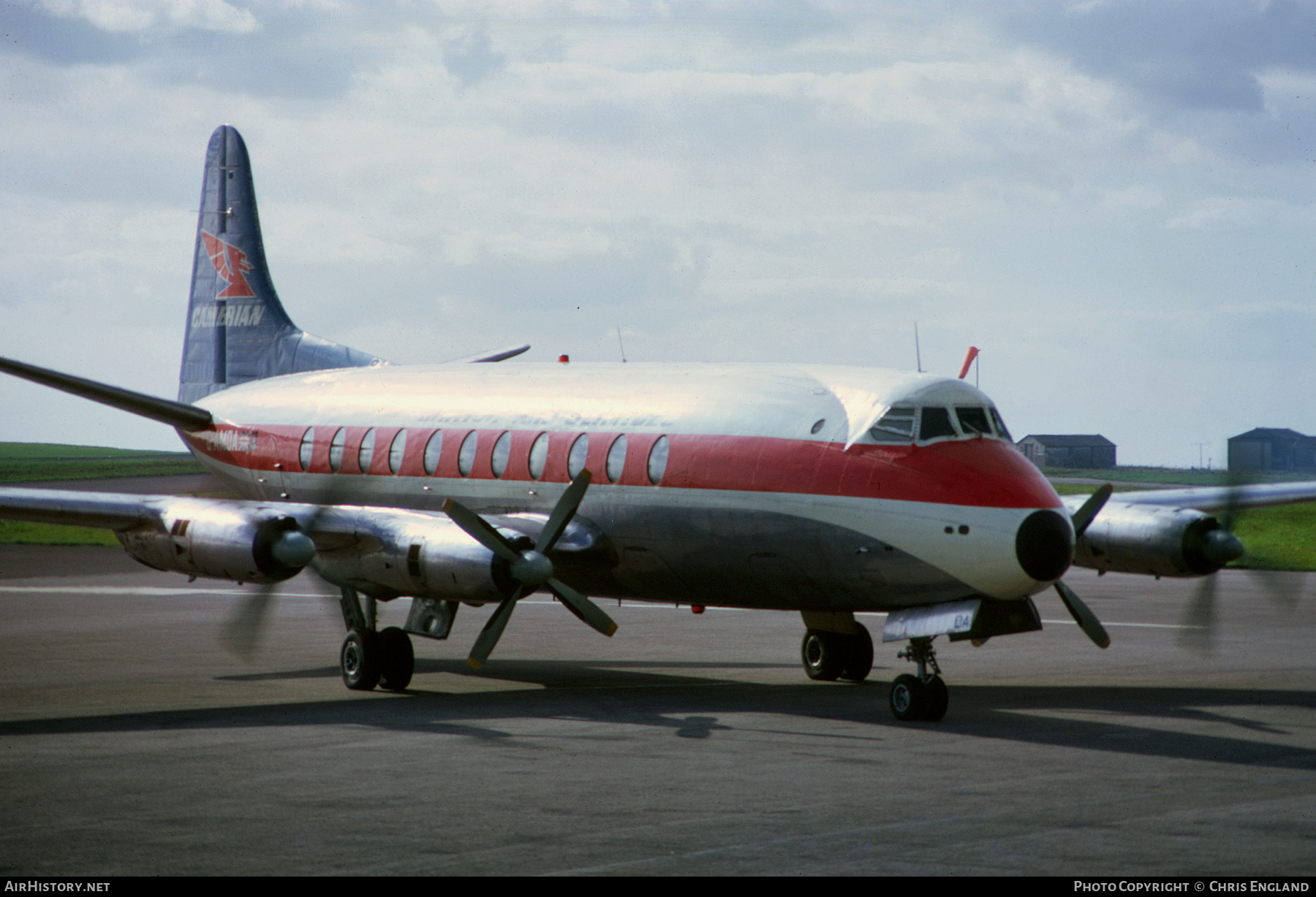 Aircraft Photo of G-AMOA | Vickers 701 Viscount | Cambrian Airways | AirHistory.net #499258