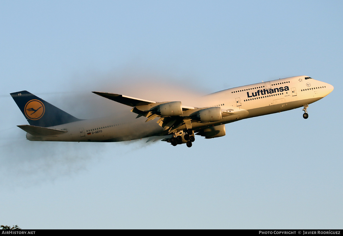 Aircraft Photo of D-ABYO | Boeing 747-830 | Lufthansa | AirHistory.net #499265