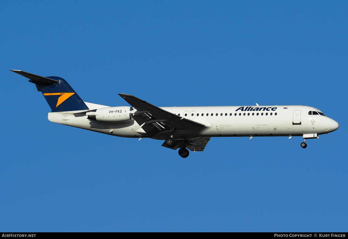 Aircraft Photo of VH-FKG | Fokker 100 (F28-0100) | Alliance Airlines | AirHistory.net #499284