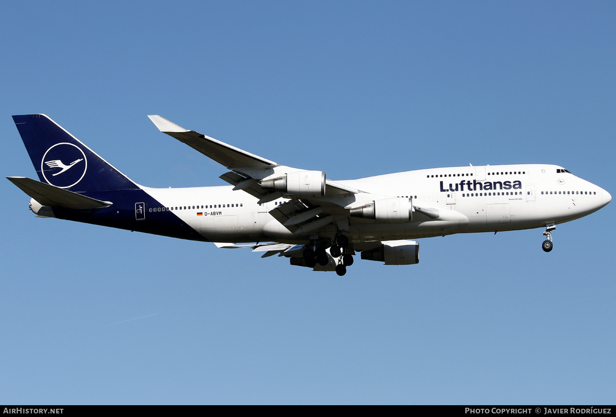 Aircraft Photo of D-ABVM | Boeing 747-430 | Lufthansa | AirHistory.net #499290