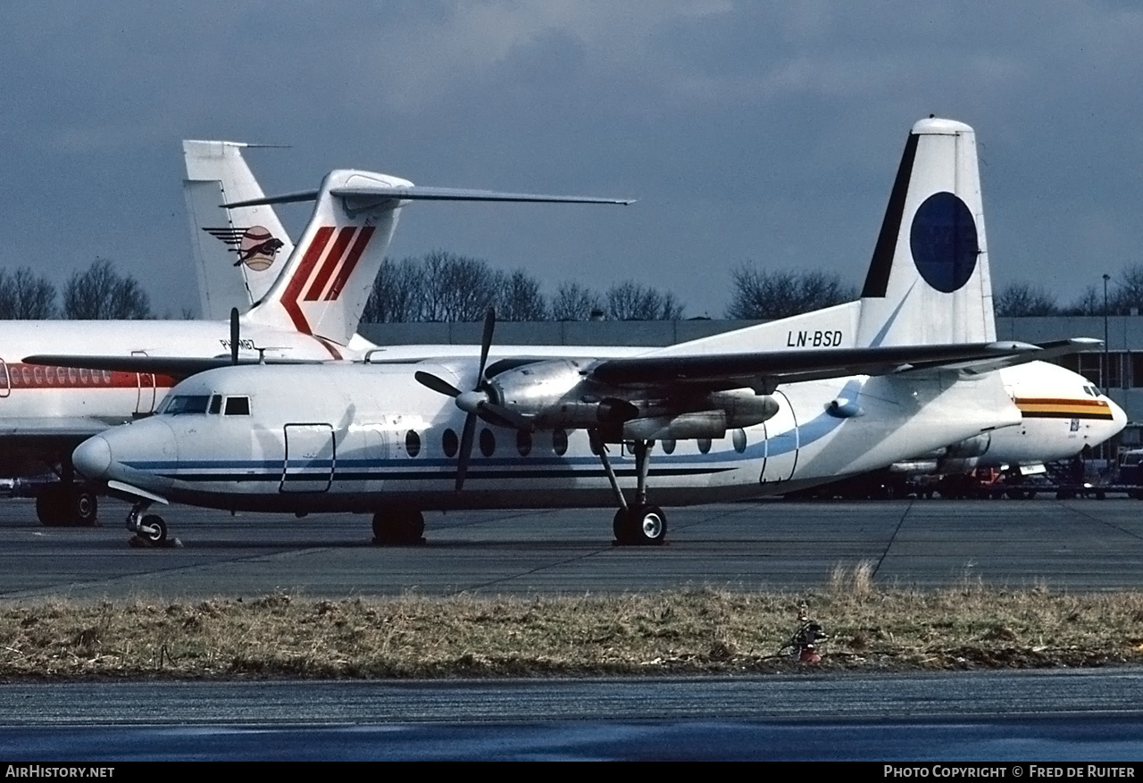 Aircraft Photo of LN-BSD | Fairchild F-27A | Swedair | AirHistory.net #499314