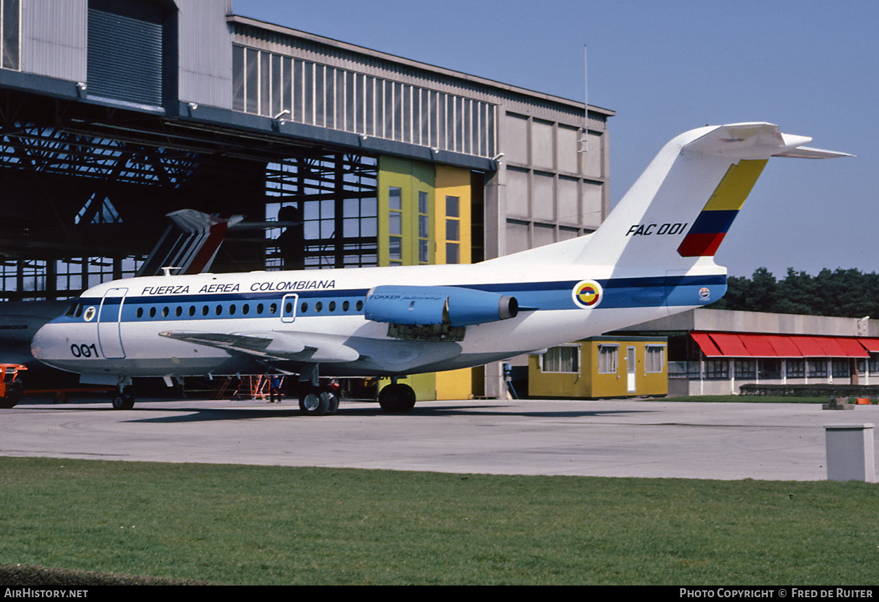 Aircraft Photo of FAC001 | Fokker F28-1000 Fellowship | Colombia - Air Force | AirHistory.net #499327