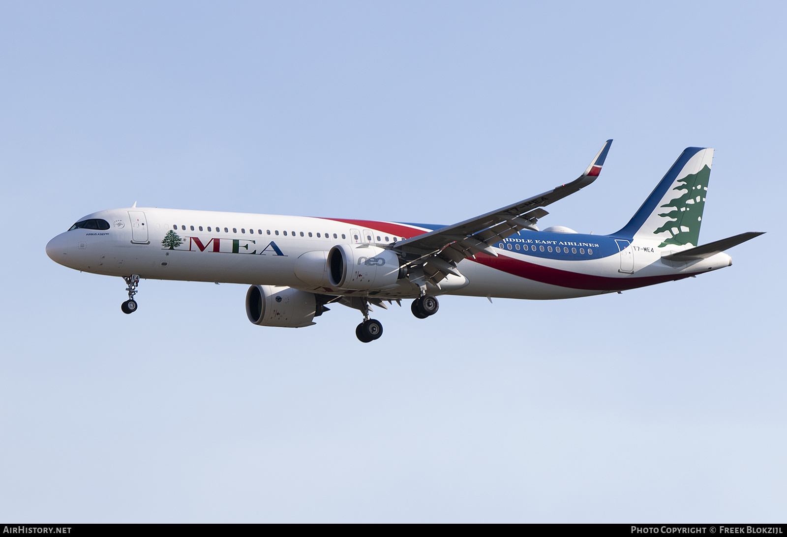 Aircraft Photo of T7-ME4 | Airbus A321-271NX | MEA - Middle East Airlines | AirHistory.net #499337
