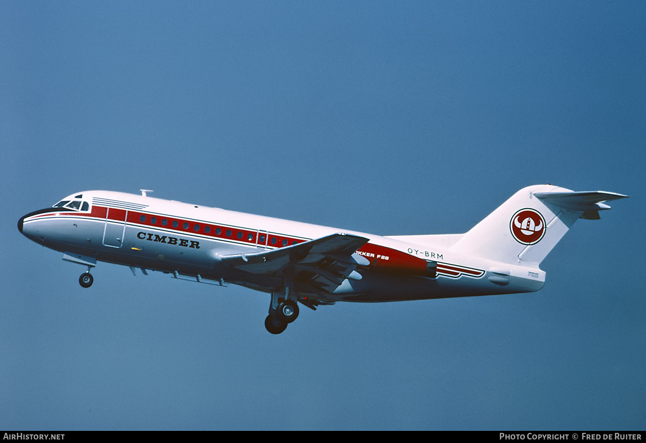 Aircraft Photo of OY-BRM | Fokker F28-3000 Fellowship | Cimber Air | AirHistory.net #499339