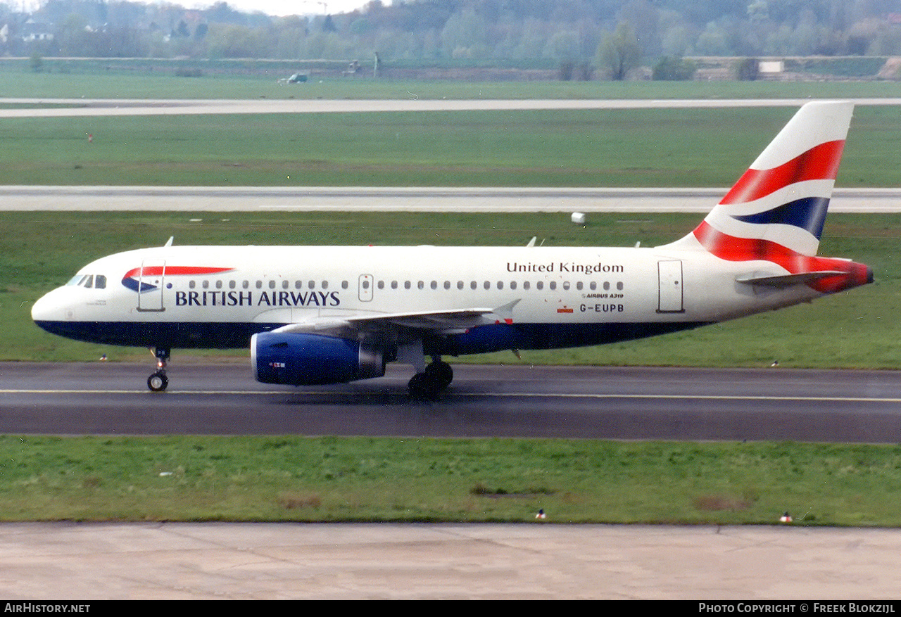 Aircraft Photo of G-EUPB | Airbus A319-131 | British Airways | AirHistory.net #499350