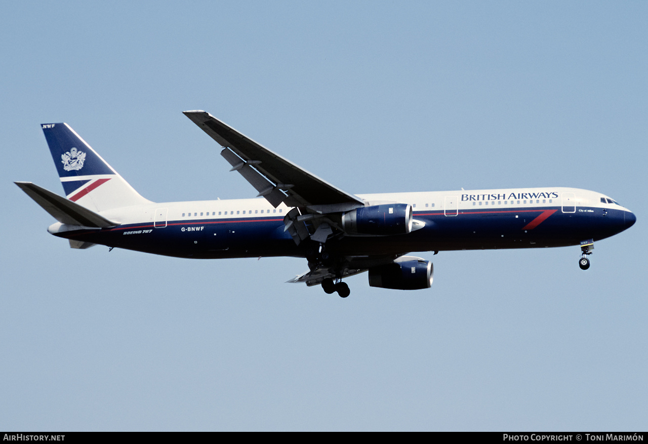 Aircraft Photo of G-BNWF | Boeing 767-336/ER | British Airways | AirHistory.net #499353