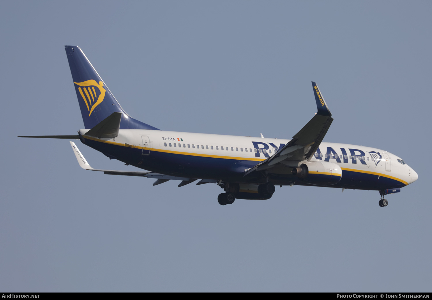Aircraft Photo of EI-DYA | Boeing 737-8AS | Ryanair | AirHistory.net #499370