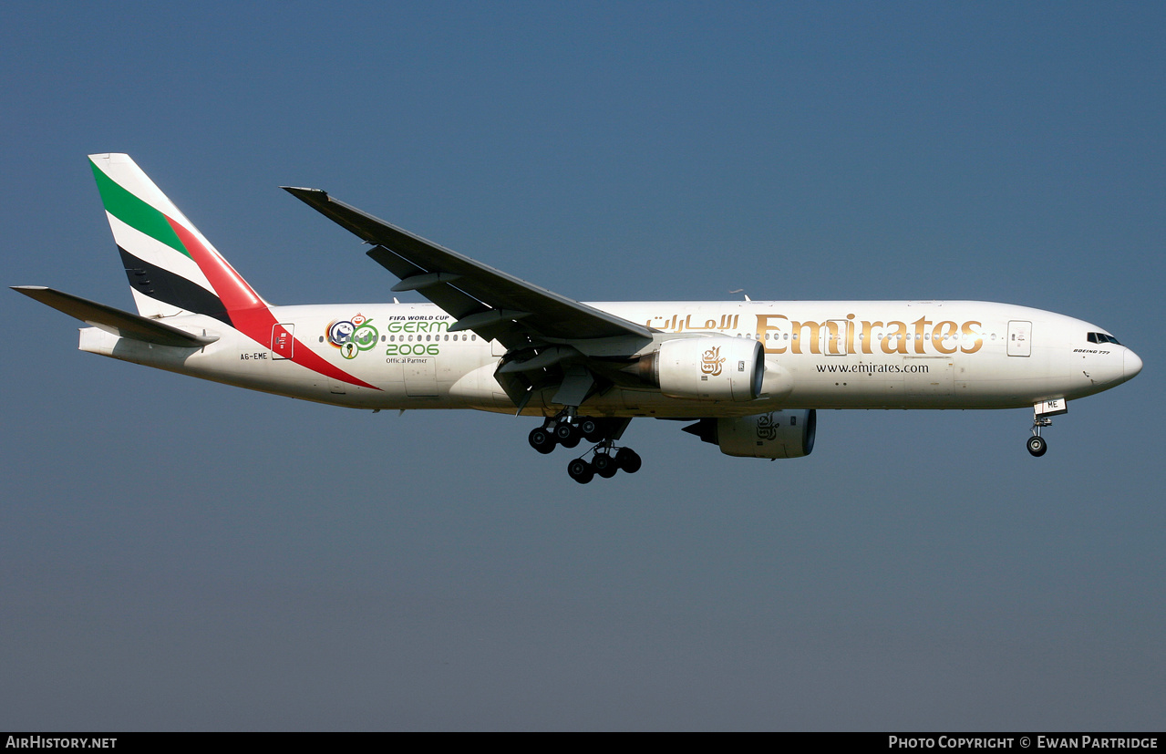 Aircraft Photo of A6-EME | Boeing 777-21H | Emirates | AirHistory.net #499497