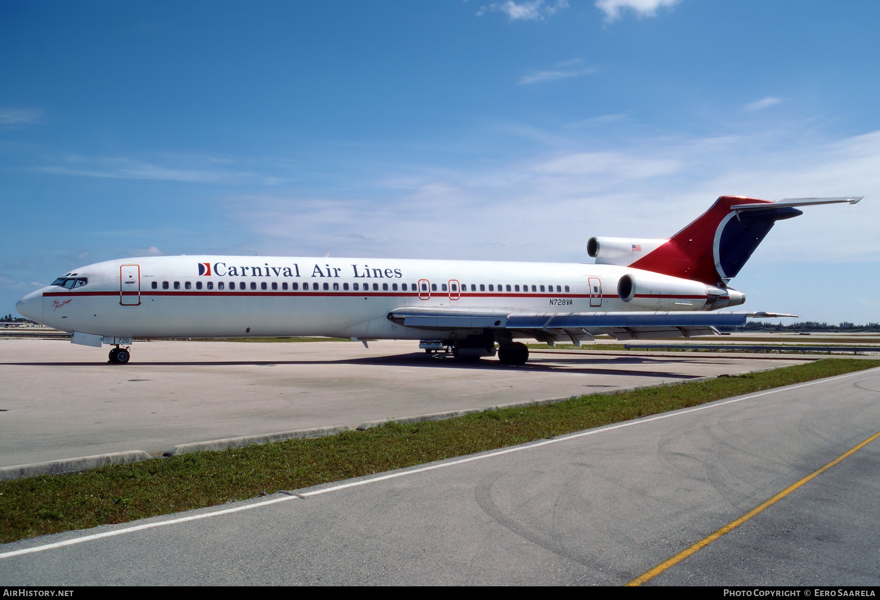 Aircraft Photo of N728VA | Boeing 727-221/Adv | Carnival Air Lines | AirHistory.net #499787