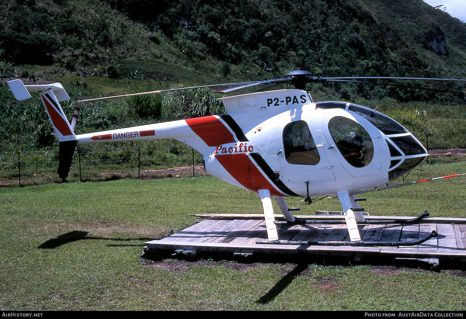 Aircraft Photo of P2-PAS | McDonnell Douglas MD-500E (369E) | Pacific Helicopters | AirHistory.net #499956