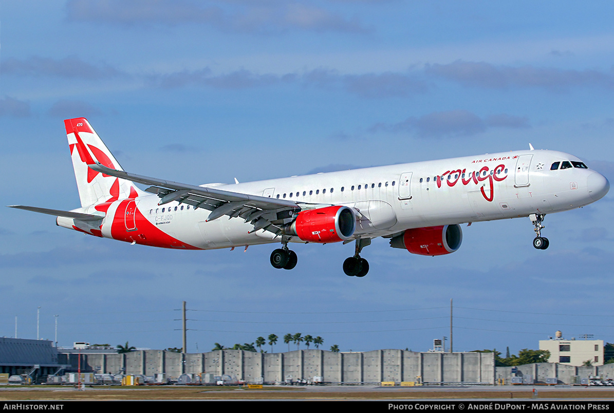 Aircraft Photo of C-FJQD | Airbus A321-211 | Air Canada Rouge | AirHistory.net #499961