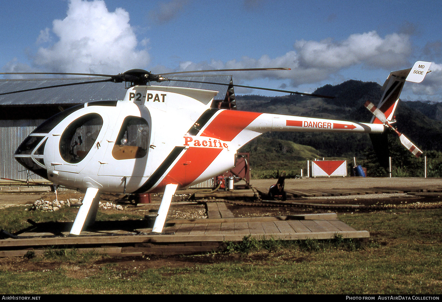 Aircraft Photo of P2-PAT | McDonnell Douglas MD-500E (369E) | Pacific Helicopters | AirHistory.net #499971