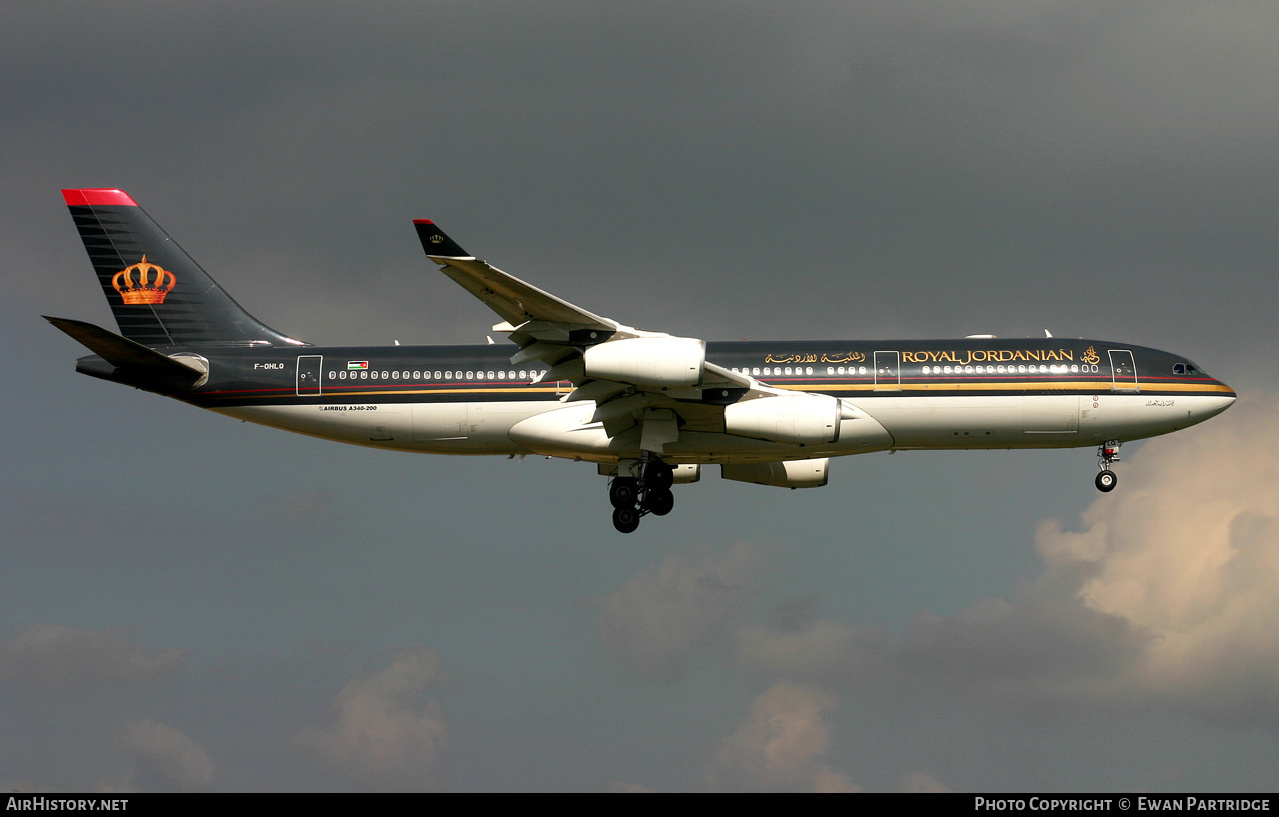 Aircraft Photo of F-OHLQ | Airbus A340-212 | Royal Jordanian Airlines | AirHistory.net #500032