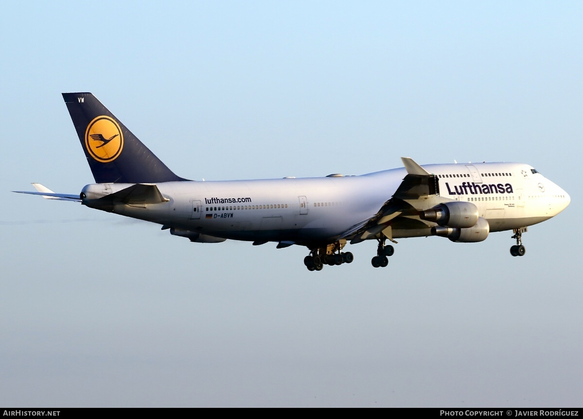Aircraft Photo of D-ABVW | Boeing 747-430 | Lufthansa | AirHistory.net #500077