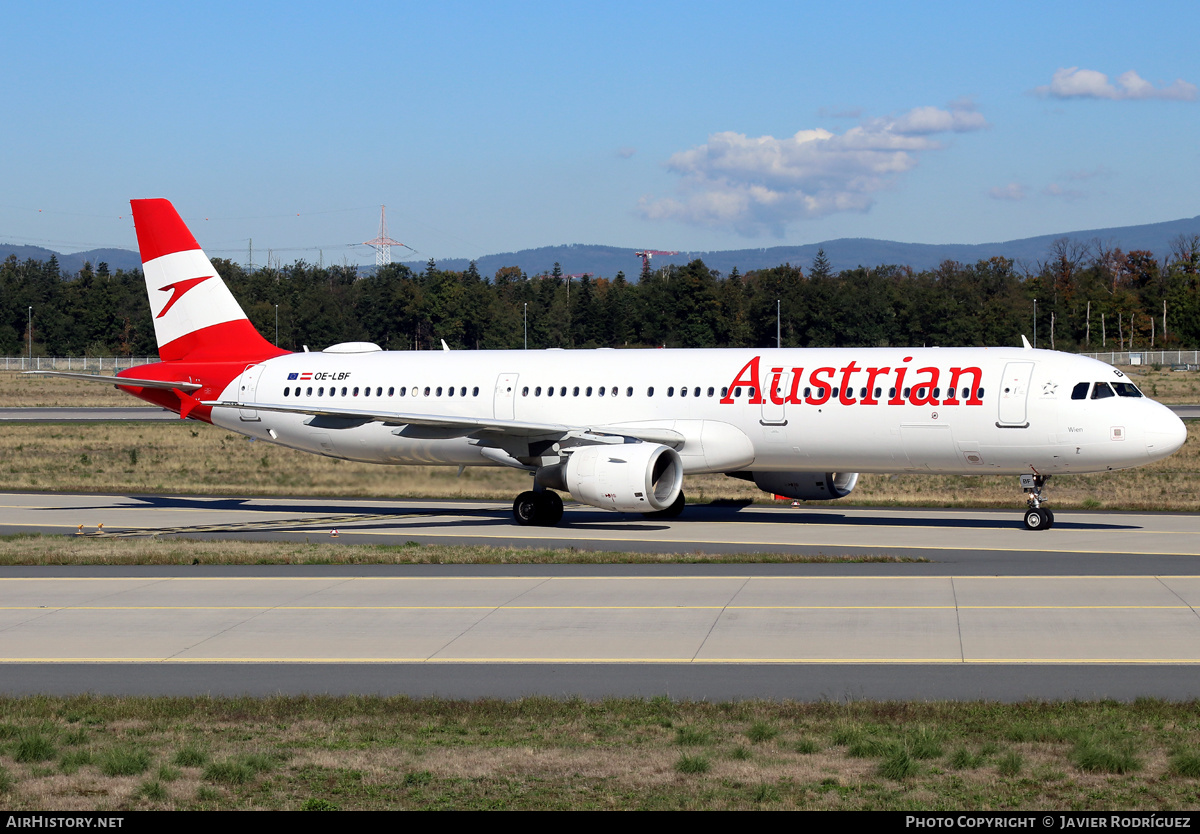 Aircraft Photo of OE-LBF | Airbus A321-211 | Austrian Airlines | AirHistory.net #500086