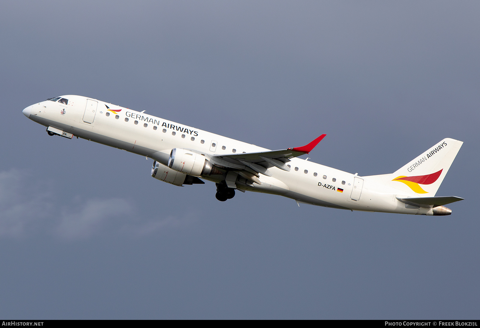 Aircraft Photo of D-AZFA | Embraer 190LR (ERJ-190-100LR) | German Airways | AirHistory.net #500104