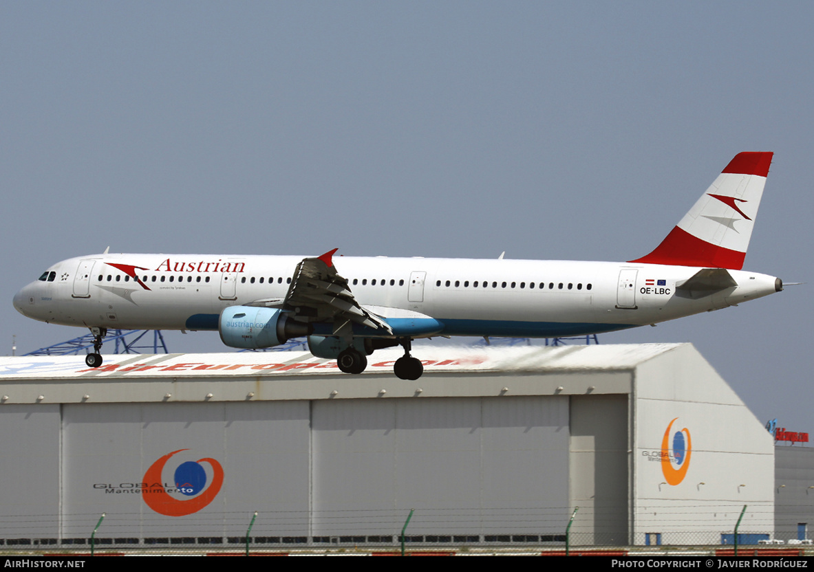 Aircraft Photo of OE-LBC | Airbus A321-111 | Austrian Airlines | AirHistory.net #500126